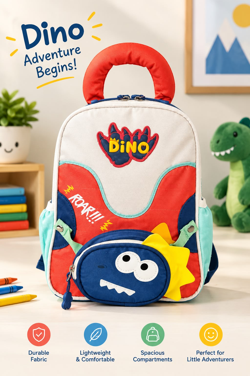 Dino Kids Backpack Set